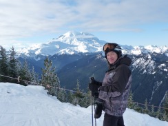 Ian at top of Rainier Express